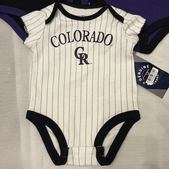 NEW [MLB] Colorado Rockies MLB Baby Girly Onesie Lot of 3x, Size 0/3 Months - Picture 5 of 7